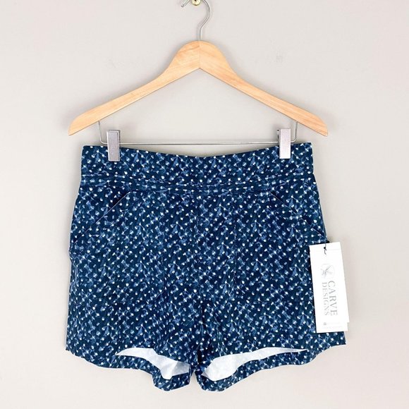 Carve Designs Jamie Shorts Blue Shibori Dots NWT - Picture 2 of 5